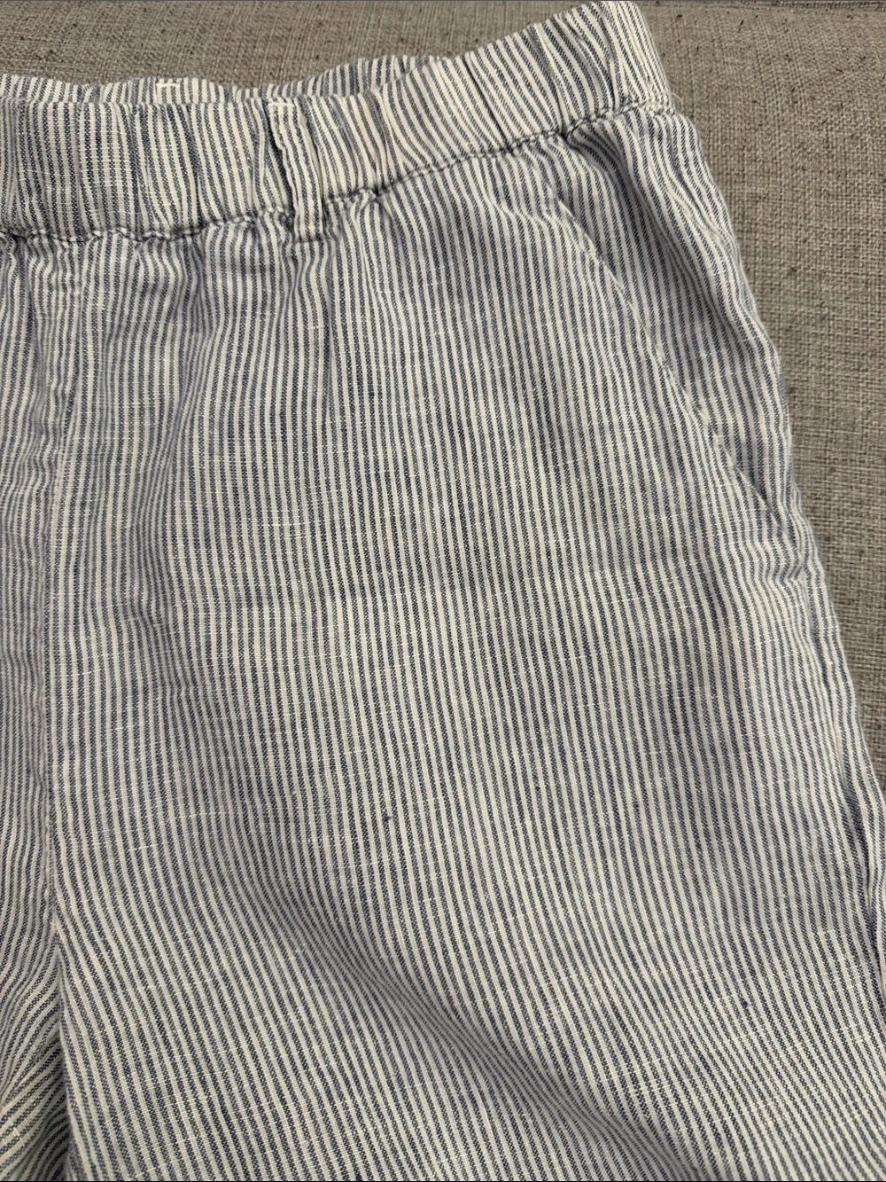 Quince 100% European Linen Blue Pinstripe Pants Small - Picture 4 of 8
